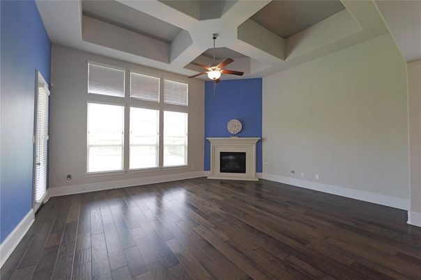 Empty room, Fireplace, Interior, Wood Texture Flooring