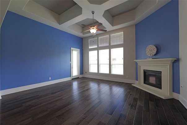 Empty room, Fireplace, Interior, Wood Texture Flooring