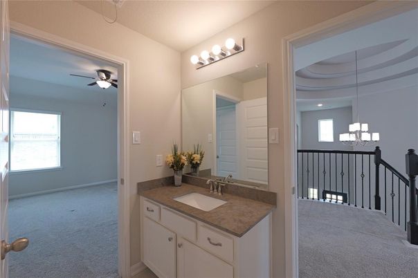 Bathroom, Chandelier, Interior, Recessed Lighting