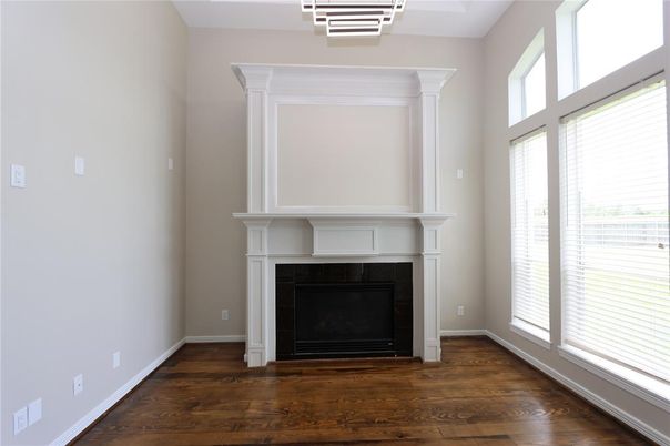 Empty room, Fireplace, Interior, Wood Texture Flooring