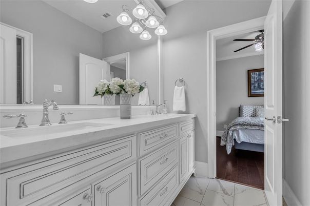 Bathroom, Bedroom, Dual Sink Vanities, Interior, Marble
