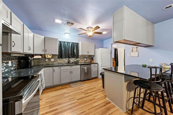 Interior, Kitchen, Wood Texture Flooring