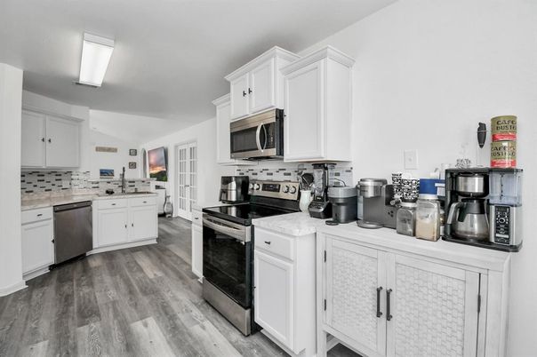 Interior, Kitchen, Wood Texture Flooring