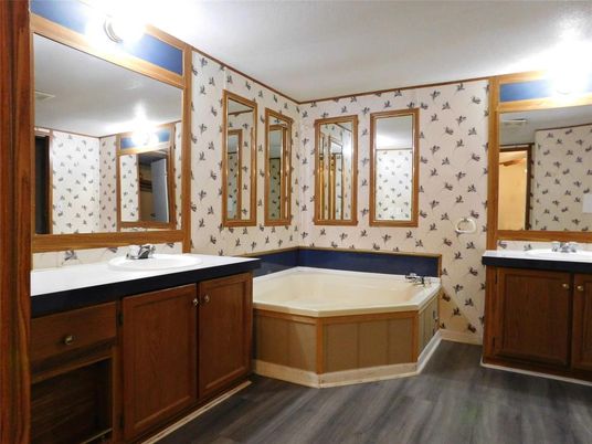 Bathroom, Dual Sink Vanities, Interior, Wood Texture Flooring