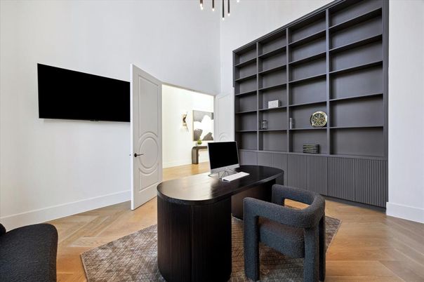 Home Office, Interior, Wood Texture Flooring