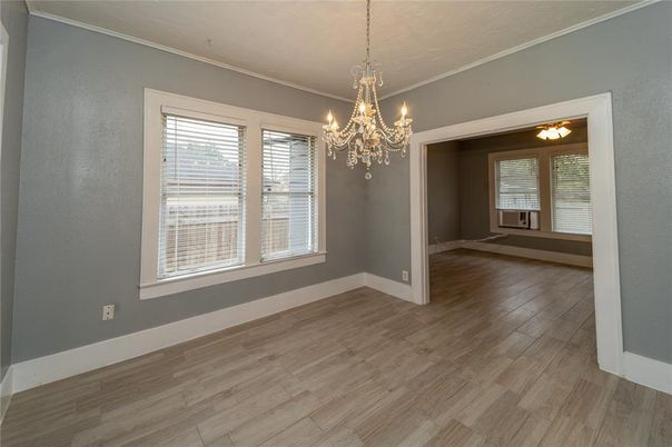 Chandelier, Empty room, Interior, Wood Texture Flooring