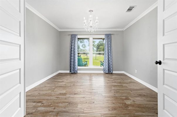 Chandelier, Empty room, Interior, Wood Texture Flooring