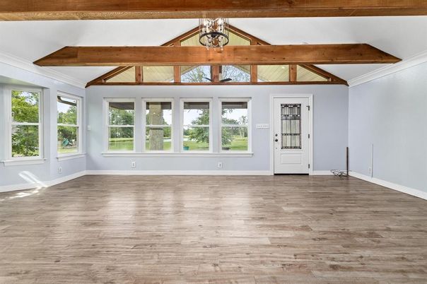 Empty room, Interior, Wooden Beams, Wood Texture Flooring