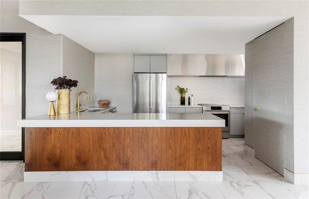 Interior, Kitchen, Marble, Stainless Steel Appliances