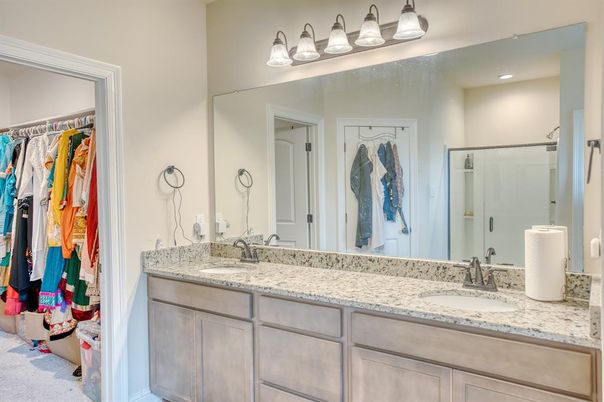 Bathroom, Dual Sink Vanities, Glass Shower, Interior