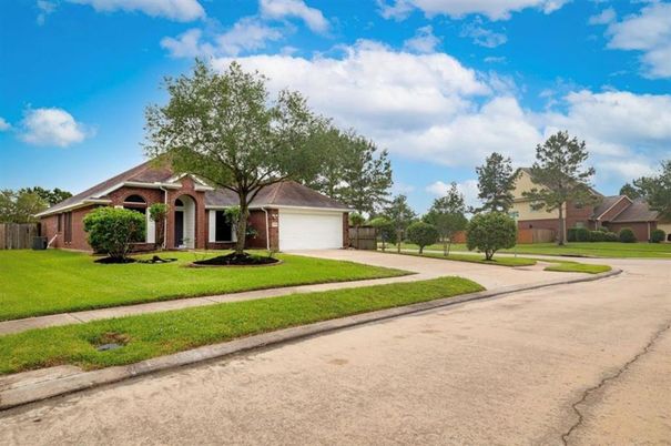 Attached, Backyard, Detached Garage, Exterior, Facade, Brick Facade, French Provincial