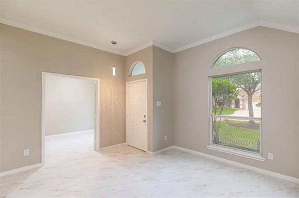 Empty room, Interior, Marble, Pendant Lights
