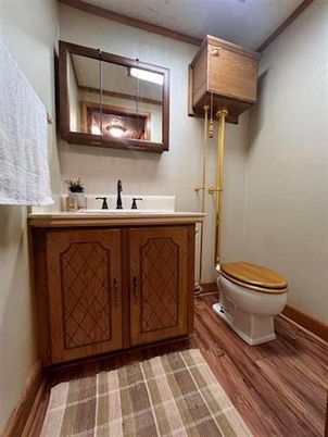 Bathroom, Interior, Wood Texture Flooring