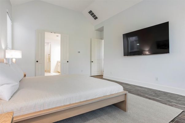 Bedroom, Interior, Wood Texture Flooring
