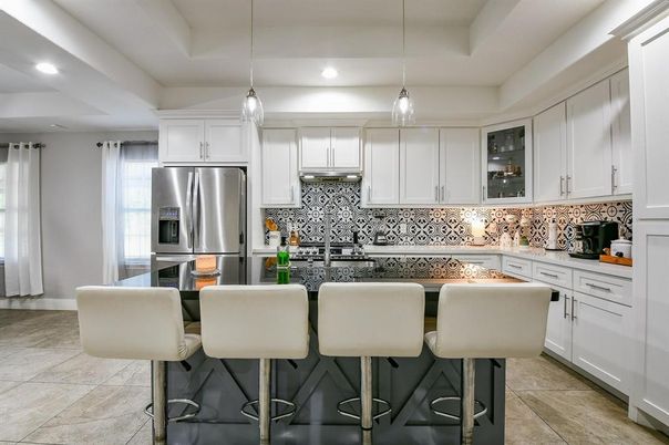 Interior, Kitchen, Pendant Lights, Recessed Lighting, Stainless Steel Appliances