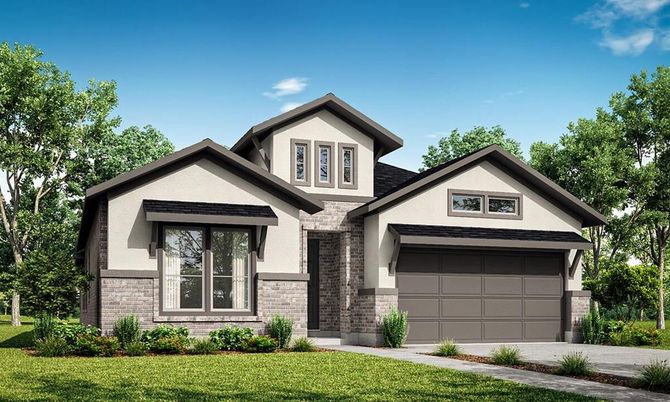 Attached, Exterior, Facade, Brick Facade, American Craftsman
