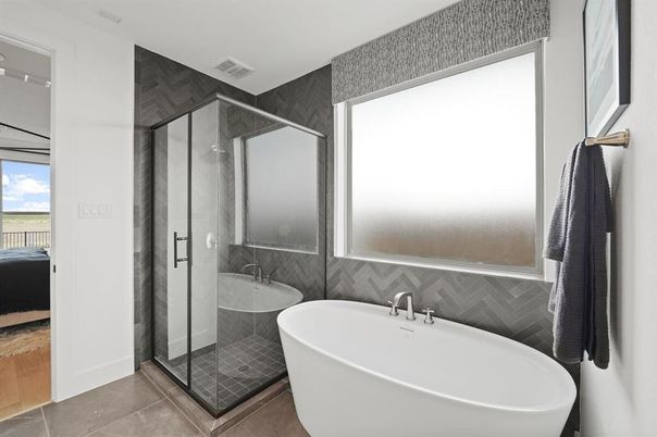Bathroom, Free Standing Baths, Glass Shower, Interior