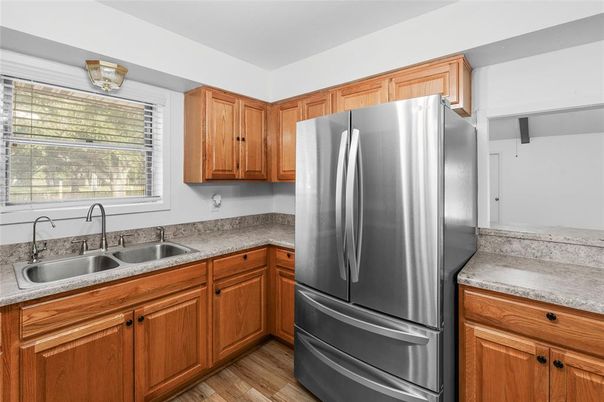 Interior, Kitchen, Wood Texture Flooring