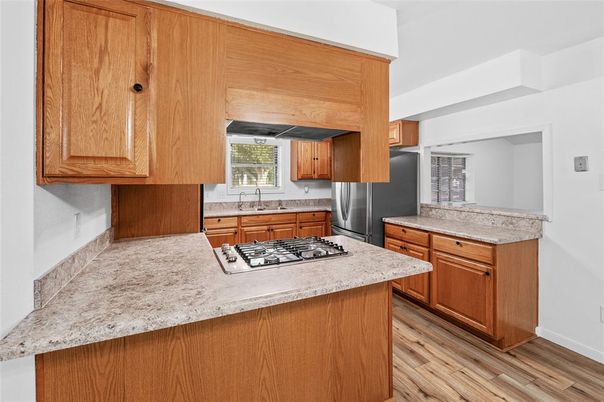 Interior, Kitchen, Wood Texture Flooring