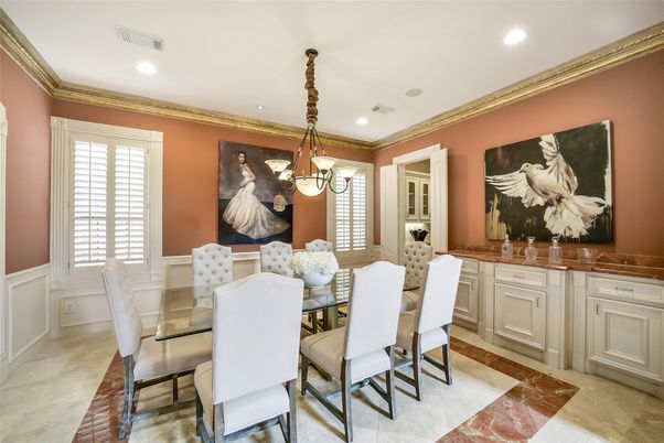 Dining room, Interior, Pendant Lights, Recessed Lighting