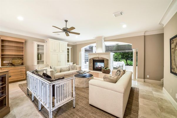 Fireplace, Interior, Living room, Recessed Lighting