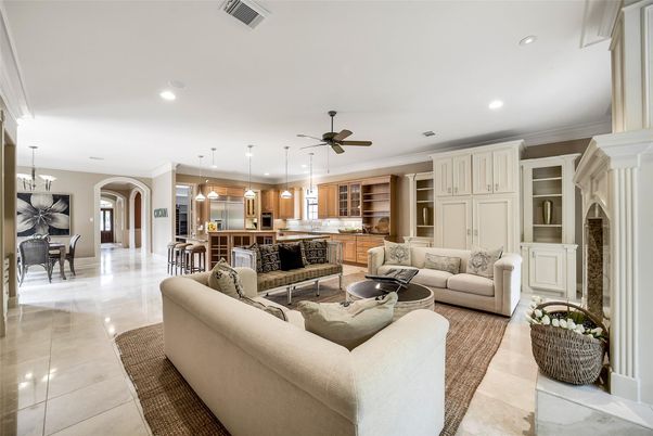 Dining room, Interior, Kitchen, Living room, Pendant Lights, Recessed Lighting