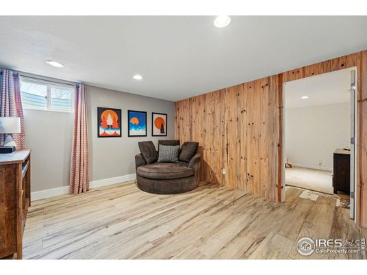 Interior, Recessed Lighting, Wood Texture Flooring, Wooden Walls