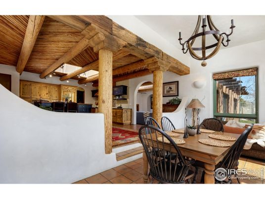 Chandelier, Dining room, Interior, Wooden Beams, Wooden Ceilings