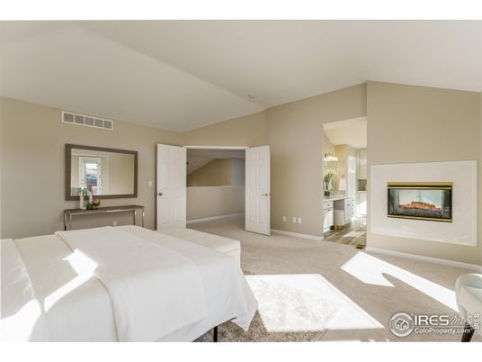 Bedroom, Fireplace, Interior