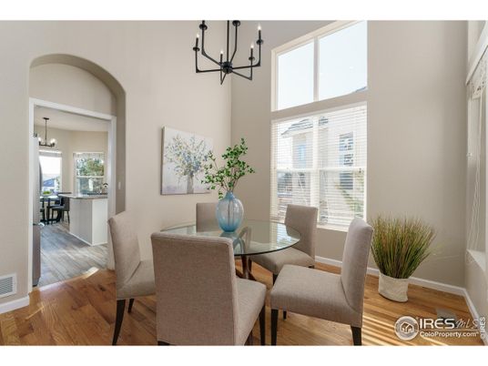 Chandelier, Dining room, Interior, Pendant Lights, Wood Texture Flooring