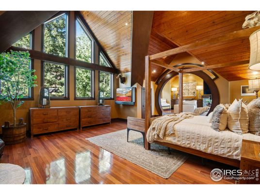 Bedroom, Interior, Wooden Beams, Wooden Ceilings, Wood Texture Flooring