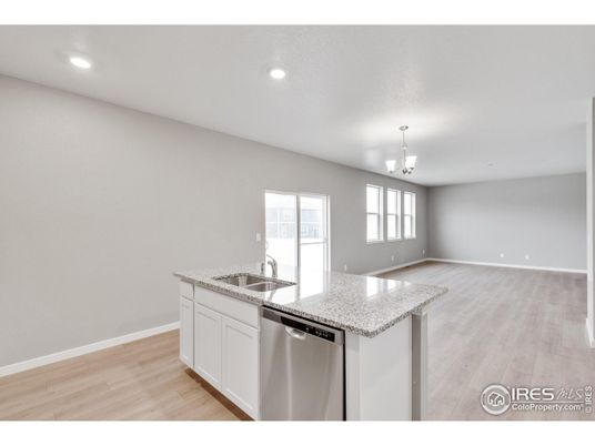 Chandelier, Interior, Kitchen, Recessed Lighting, Wood Texture Flooring