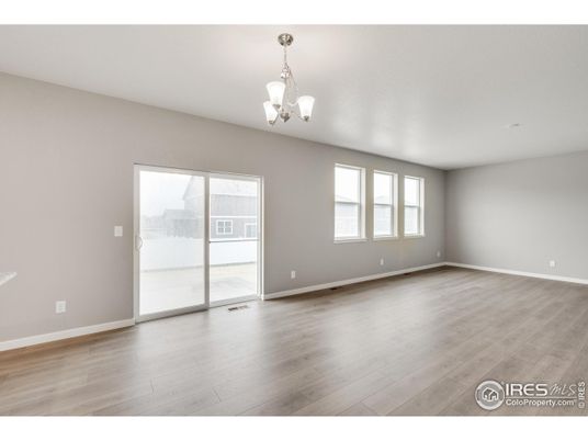 Chandelier, Empty room, Interior, Wood Texture Flooring