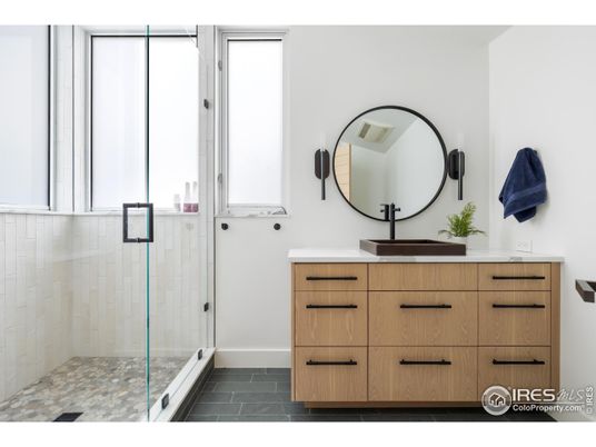Bathroom, Dual Sink Vanities, Glass Shower, Interior