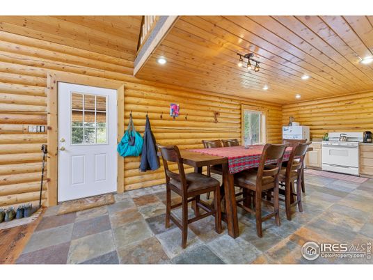 Dining room, Interior, Recessed Lighting, Wooden Ceilings, Wooden Walls