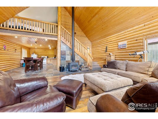Dining room, Fireplace, Interior, Living room, Wooden Ceilings, Wooden Walls