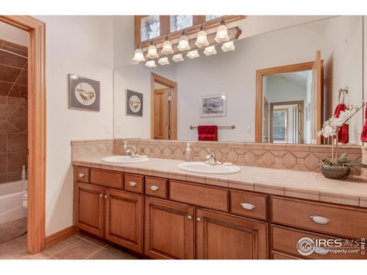 Bathroom, Dual Sink Vanities, Interior, Tile Countertops