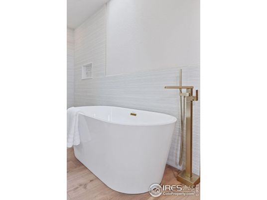 Bathroom, Free Standing Baths, Interior, Wood Texture Flooring