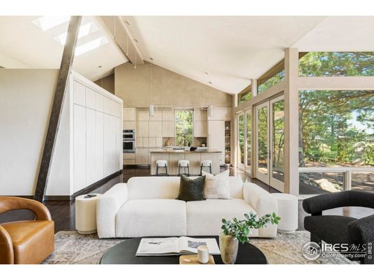 Interior, Kitchen, Living room, Stainless Steel Appliances, Wood Texture Flooring