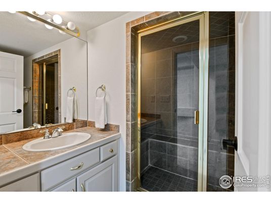 Bathroom, Glass Shower, Interior, Tile Countertops