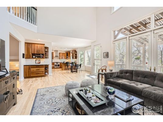 Dining room, Interior, Kitchen, Living room, Recessed Lighting, Wood Texture Flooring