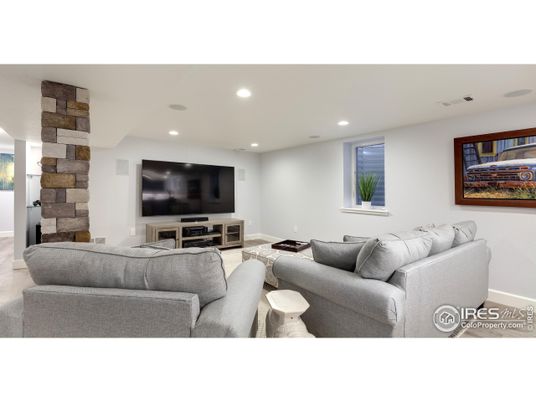 Interior, Living room, Recessed Lighting, Stone Walls