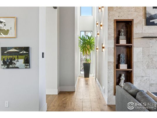 Interior, Stone Walls, Wood Texture Flooring