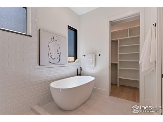 Bathroom, Free Standing Baths, Interior, Walk-in Closets, Wood Texture Flooring