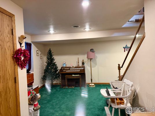 Fireplace, Interior, Piano, Recessed Lighting