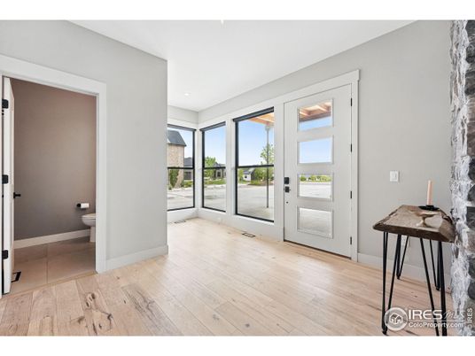 Bathroom, Interior, Recessed Lighting, Wood Texture Flooring