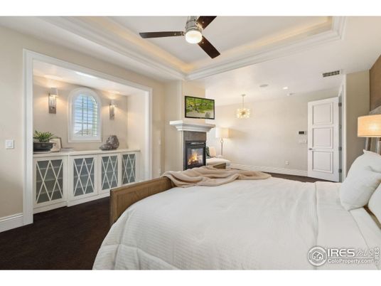 Bedroom, Fireplace, Interior, Recessed Lighting