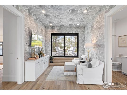 Bathroom, Interior, Recessed Lighting, Wood Texture Flooring