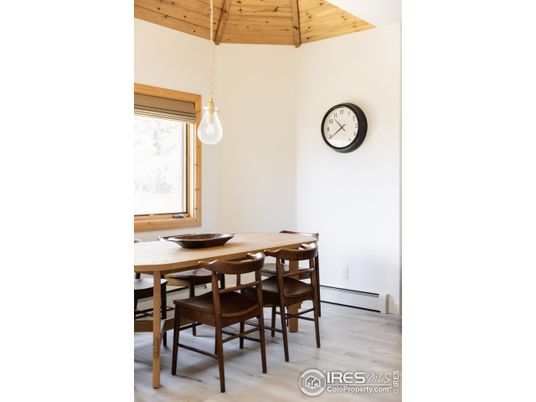 Dining room, Interior, Pendant Lights, Wooden Ceilings, Wood Texture Flooring
