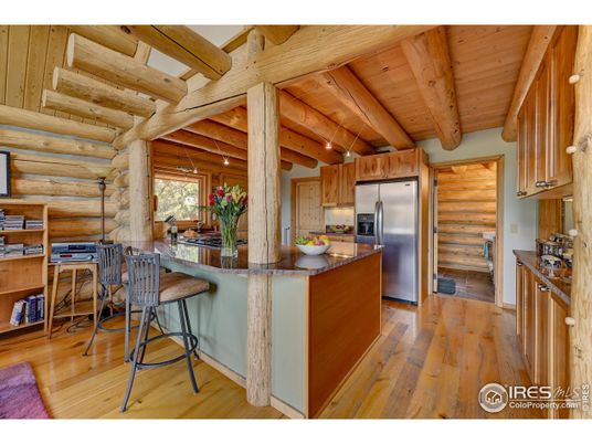 Interior, Kitchen, Stainless Steel Appliances, Wooden Beams, Wooden Ceilings, Wood Texture Flooring, Wooden Walls